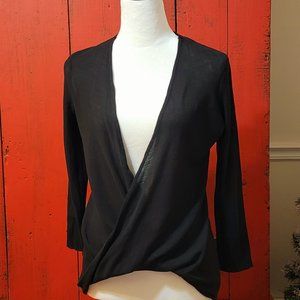 Tracy Reese Black Twist front sweater, Small